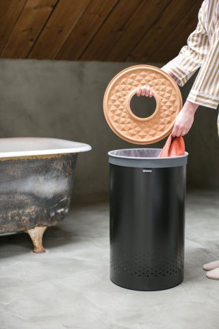 Wasbox, 60 liter, kurken deksel - Matt Black