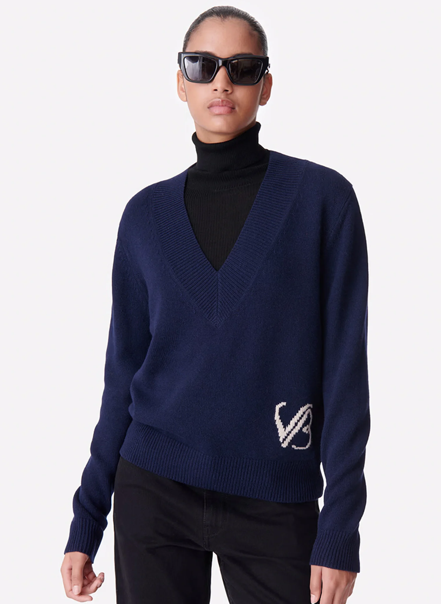 DITTY - Pull droit en laine | Bleu
