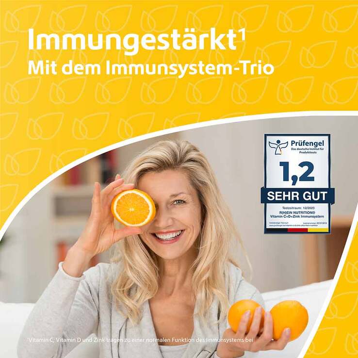 Vitamin C + Vitamin D + Zink Immunsystem Ultra Kapseln, 120 St