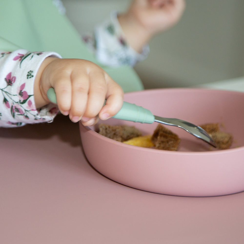 Køb Tiny Tot Silikone Gaffel 2 stk. Grøn