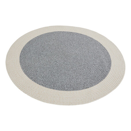 Jute Vloerkleed Braids - Rond - Grijs/Creme