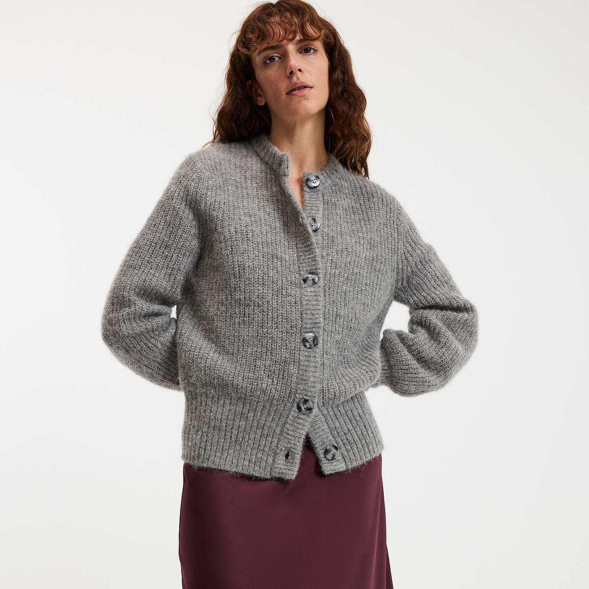 COLEÇÕES LA REDOUTE<br>Colete em malha mista de alpaca, Assinatura AMBROISE