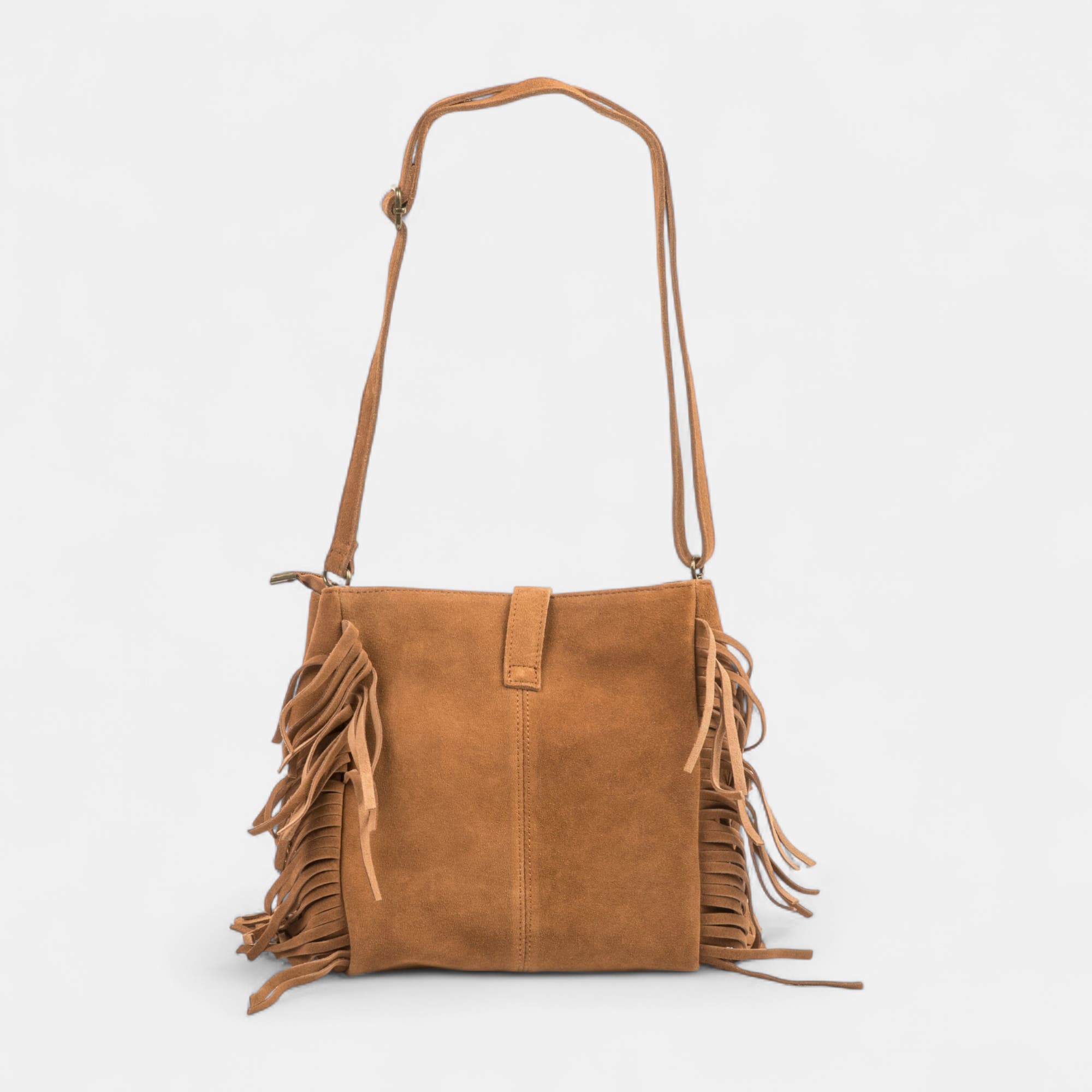 Sac bandoulière en cuir camel