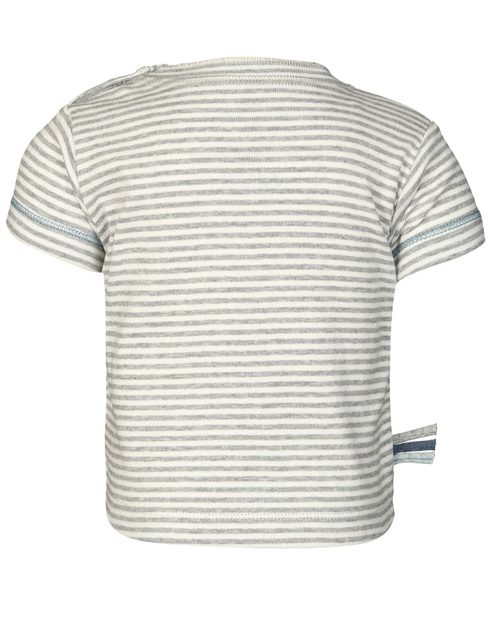 T-Shirt DAMLA gestreift in grau melange