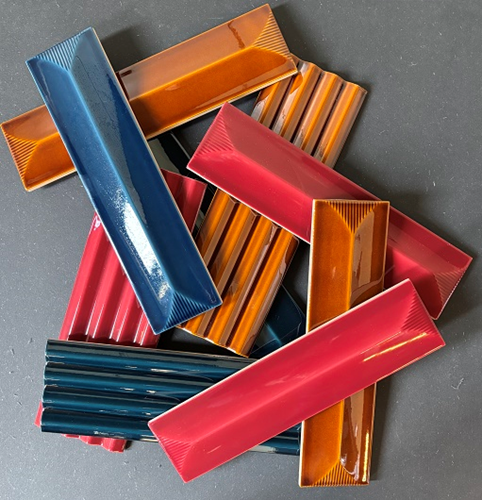 Terre d'Azur Colina 7.5x30cm oranje glans