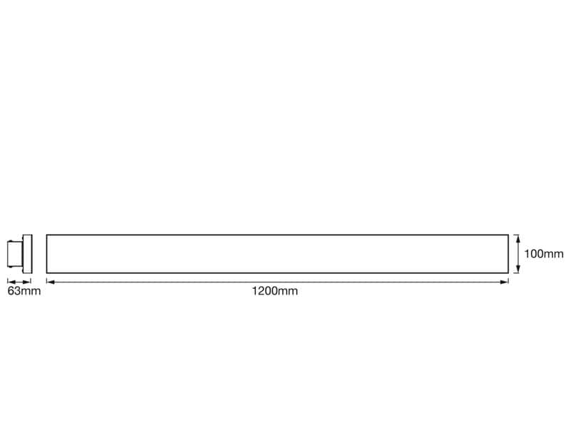 Ledvance Deckenleuchte LED Planon Panel, 35 W, 120 x 10 cm, Panelleuchte mit LED-Technik