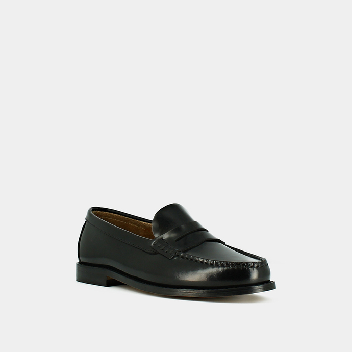Mocassins  en cuir glacé noir
