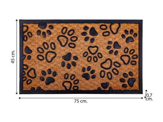 Tapis en caoutchouc et fibre naturelle 45x75
