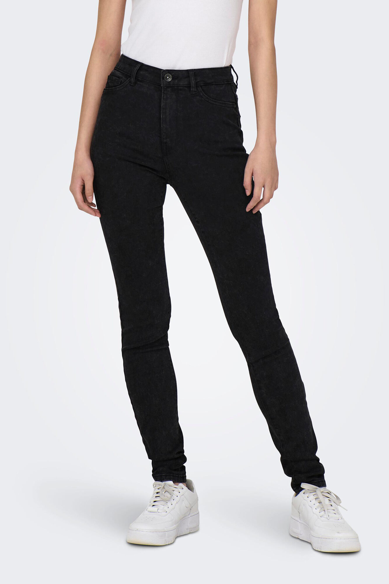 Calça jeans skinny de cintura alta