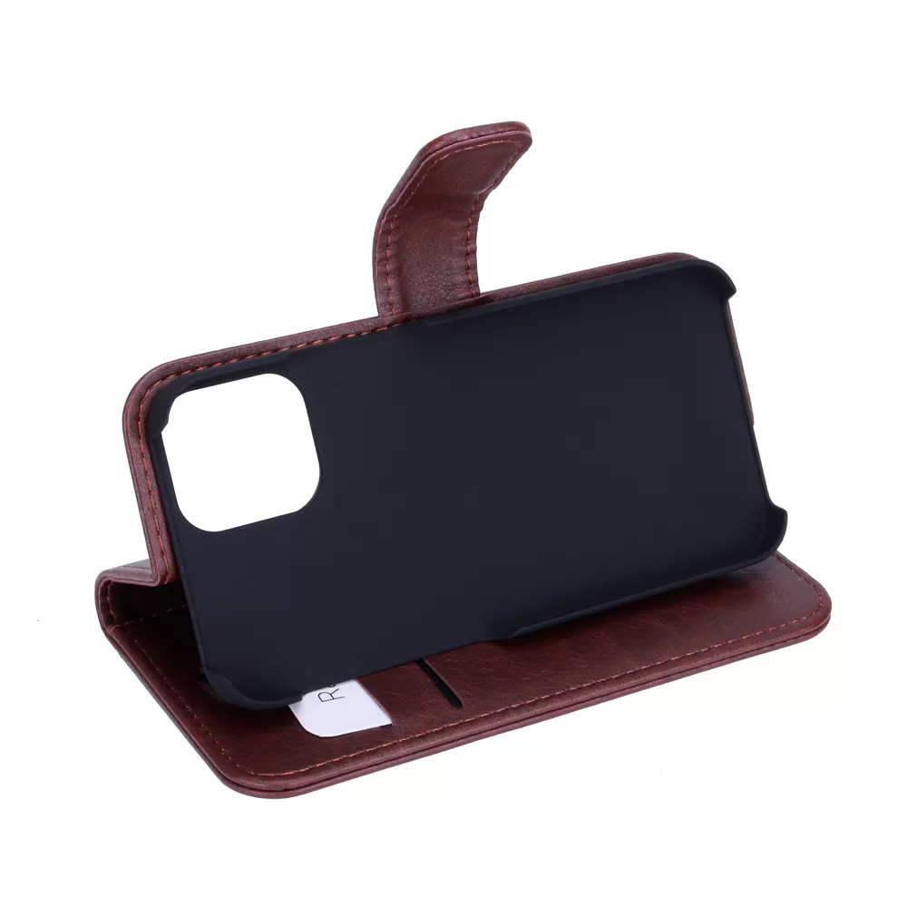 Radicover iPhone 12  Mini Flipcover, vegansk læder - Brun