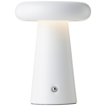 Brilliant buitentafellamp Muffin met USB oplaadbare accu wit