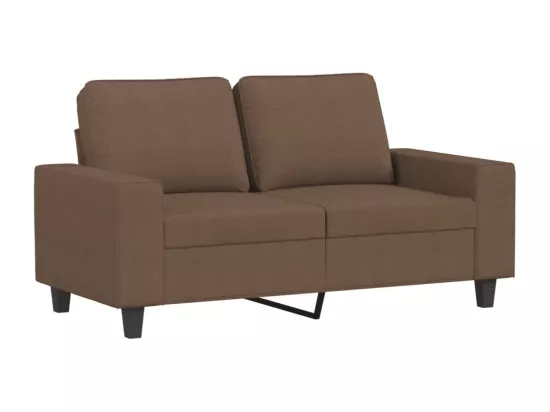 Ensemble de canapés 2 pièces marron tissu