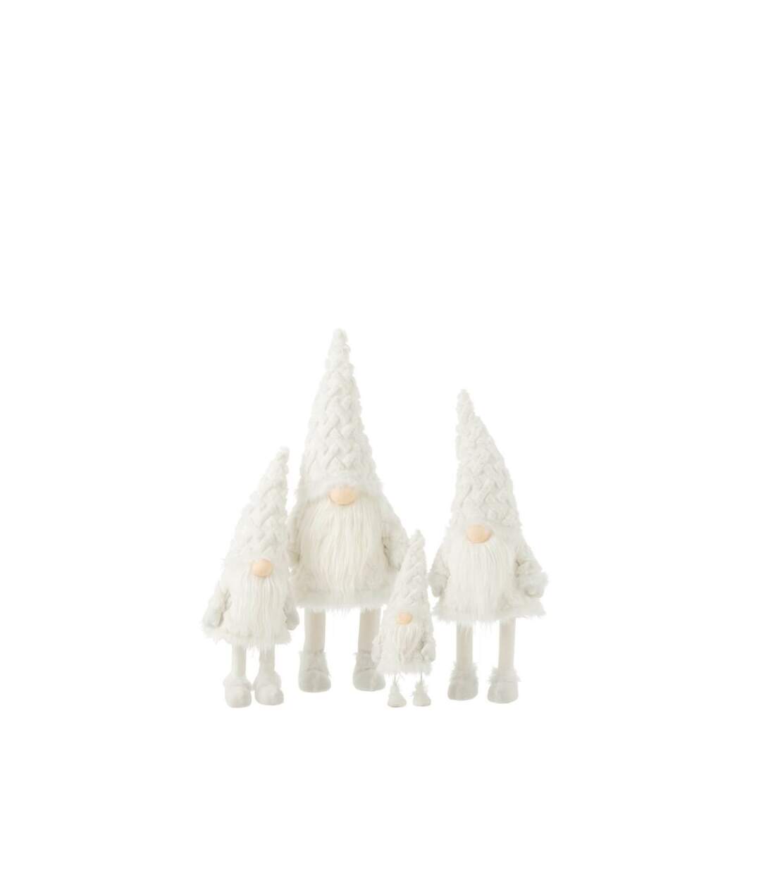 Paris Prix - Statue Déco Lutin barbe 58cm Blanc