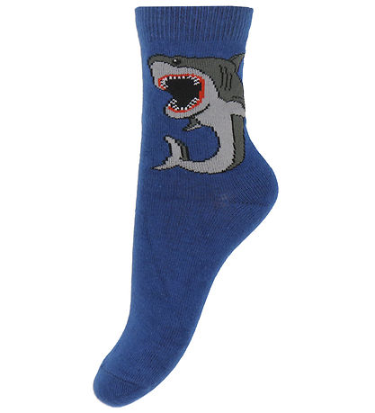 DYR-Cph Socken - TIERgalopp - Deep Blue Weißer Hai