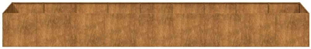 vidaXL Pflanzkübel Rostig 360x80x40 cm Wetterfester Stahl