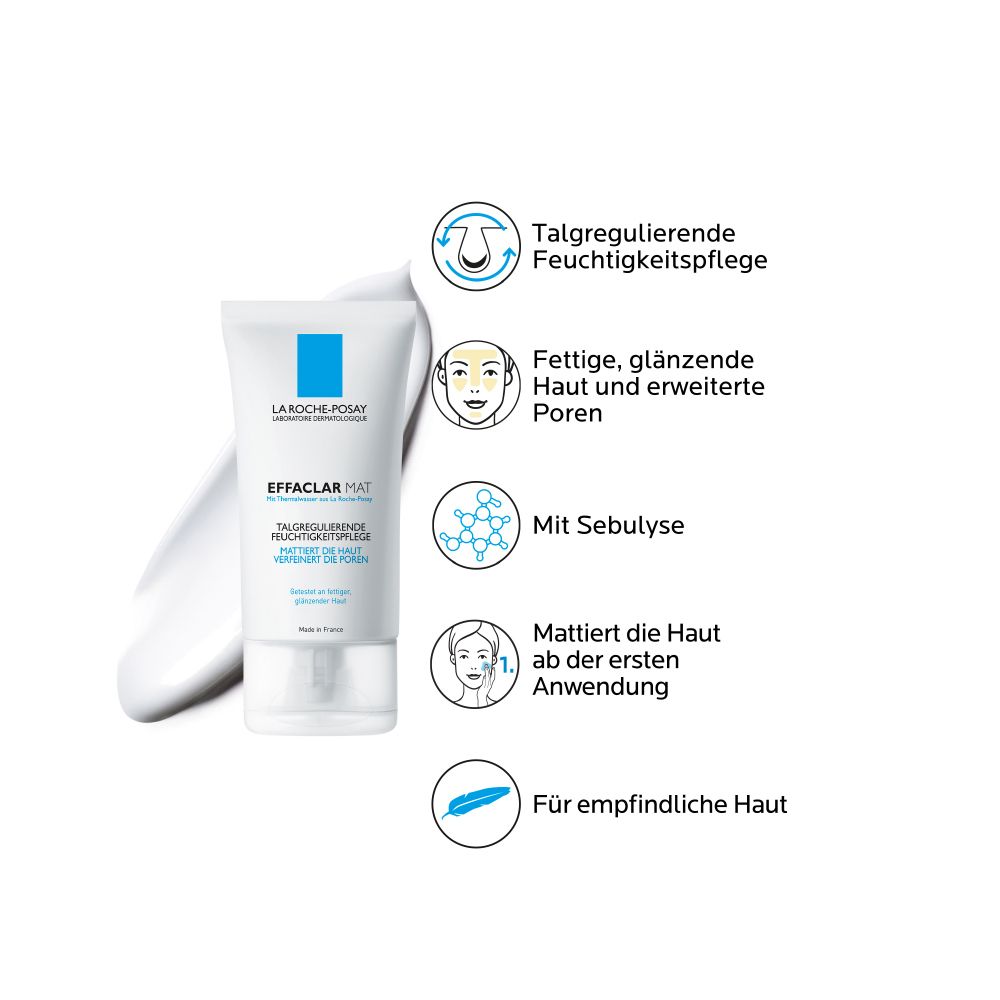 La Roche Posay EFFACLAR MAT Gesichtspflege für unreine Haut, die zu übermäßigem Glanz neigt