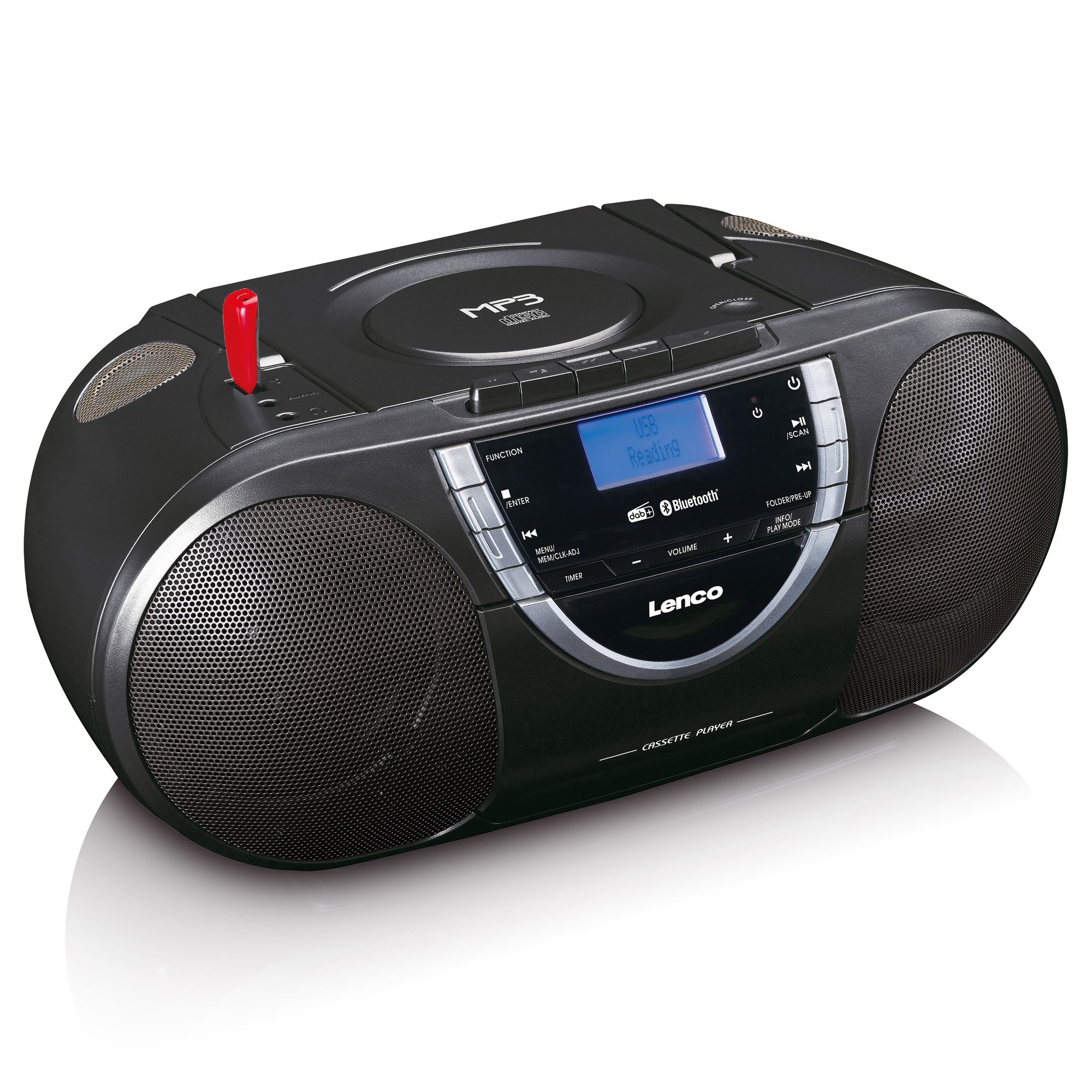 Lenco scd-6900bk cd-speler boombox - zwart,zilver