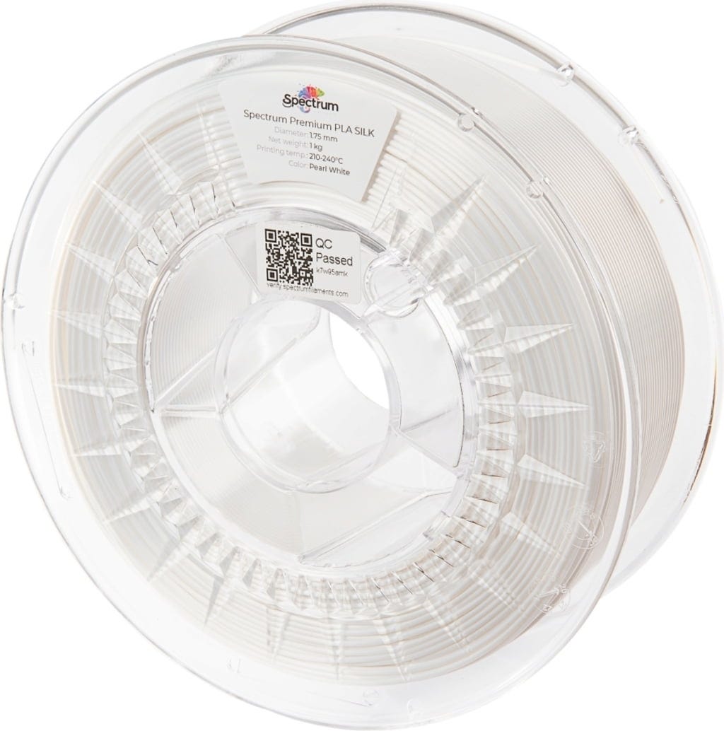 Spectrum  SILK PLA Pearl White, 1,75 mm (1.000 g)    PLA-Filament mit Silk-Effekt