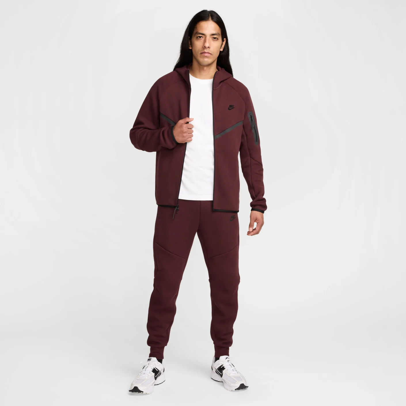 Nike Tech Fleece Sportswear Vest Bordeauxrood Zwart