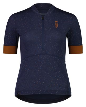 Baselayer Femme Mons Royale Cadence Merino Half Zip Bleu