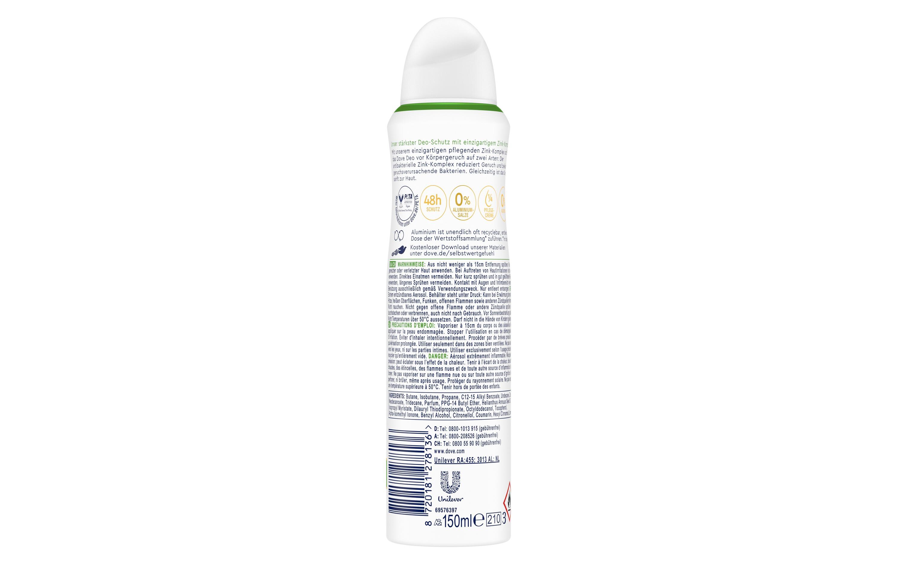 Deo 0% Zink Gurkenduft 150 mlDeodorant verleiht den ganzen Tag ein frisches und sauberes Gefühl
