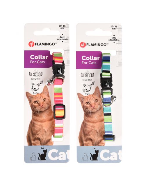 Flamingo Kattenhalsband Amira - Kattenhalsband - 20-35 cm Assorti Multi-Color