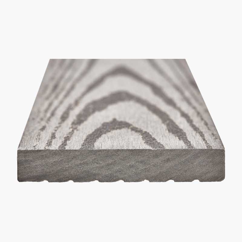 Dekklist til terrassebord av kompositt, 2800 x 70 x 12 mm, lysegrå