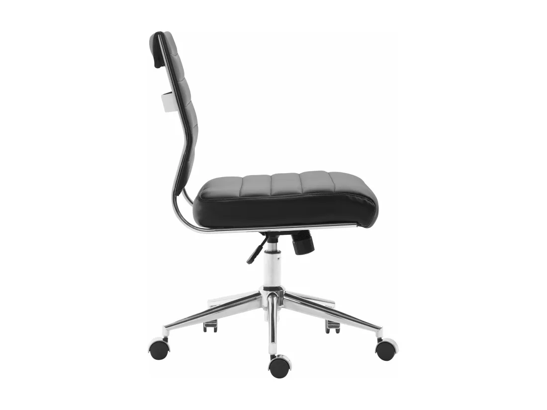 Chaise de bureau - Similicuir - Noir - Vinton