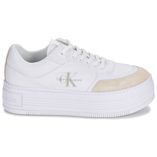 Calvin Klein Jeans - BOLD PLATF LOW LACE MIX ML BTW - Blanc