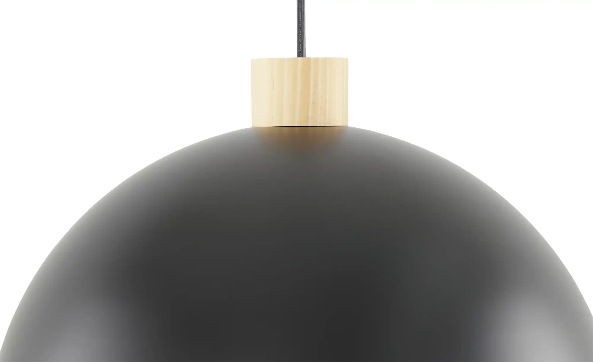 KHG Pendelleuchte, 1-flammig, schwarz/ Holz