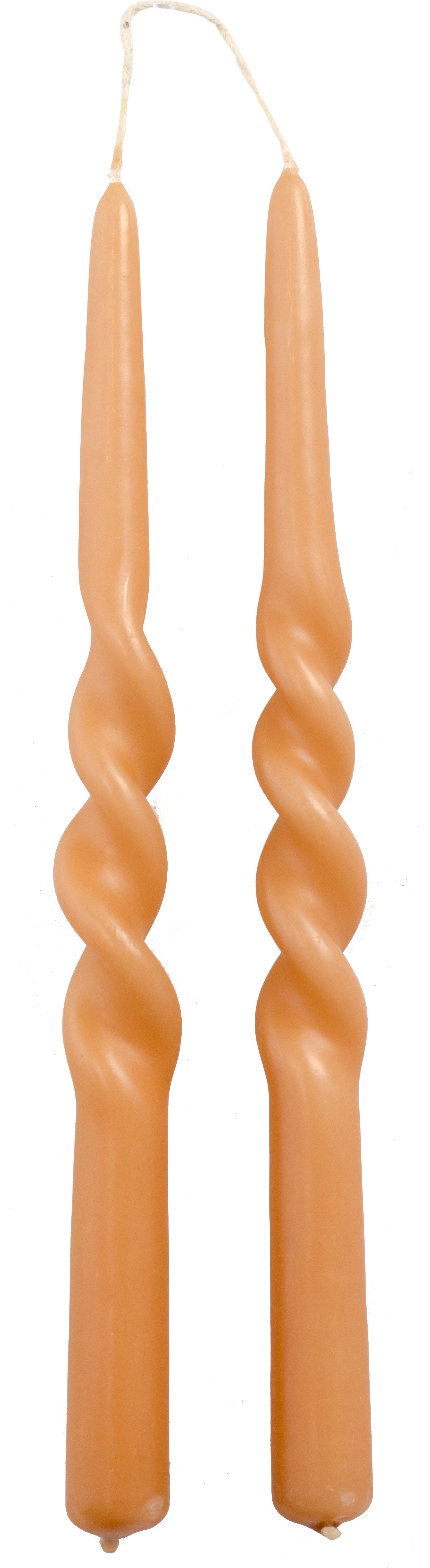 Rustik Lys dinerkaars Twist oranje 8,5 uur 2 stuks