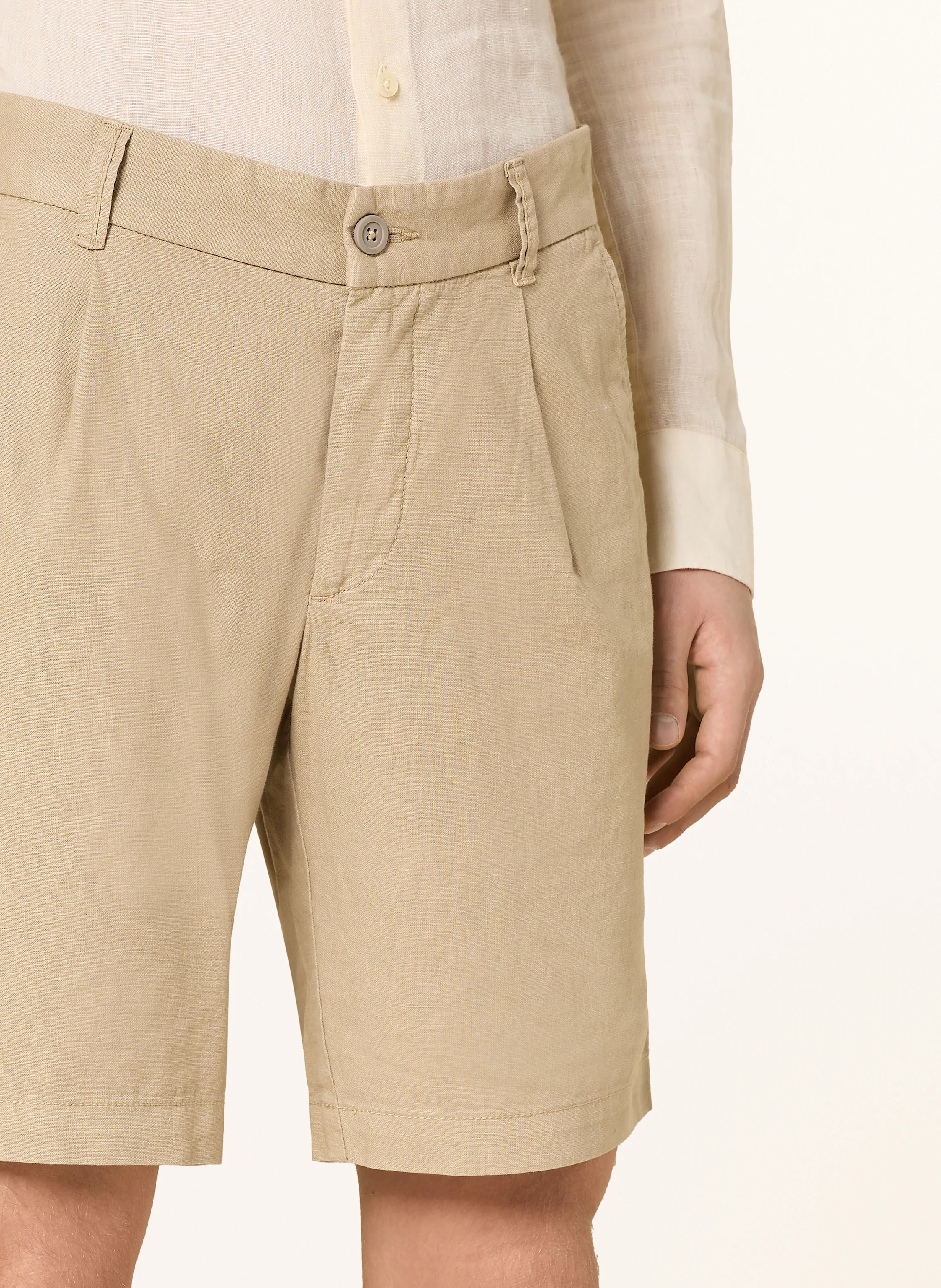 PAUL Shorts Comfort Fit mit Leinen