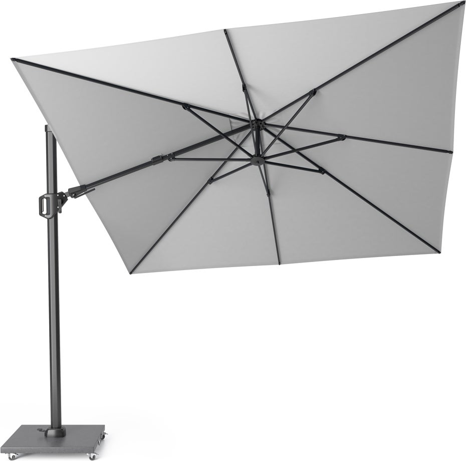 Platinum Outdoorable zweefparasol Challenger grijs 30+UV 300 x 300 cm