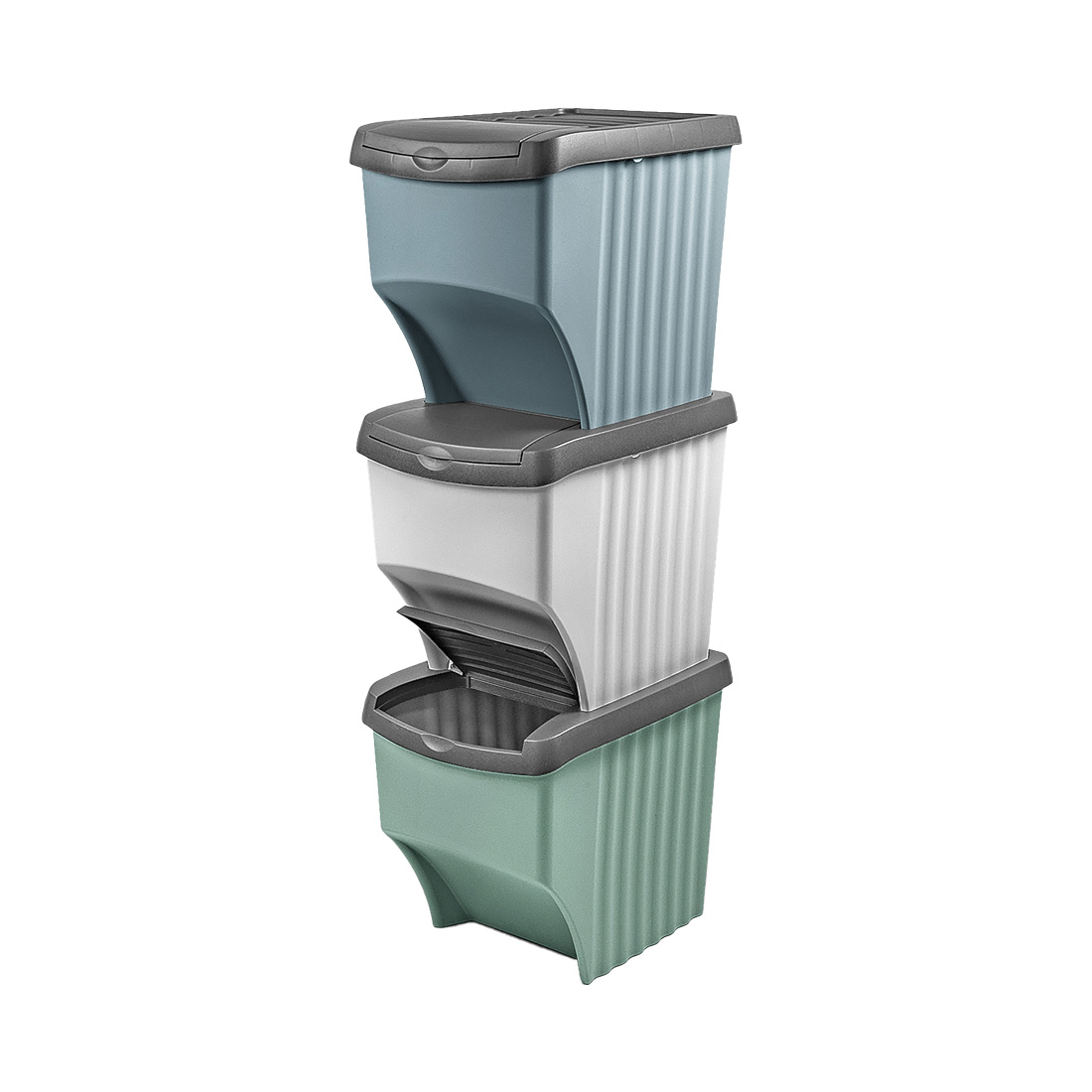 WeberHome Recycling Tower 3er mehrfarbig