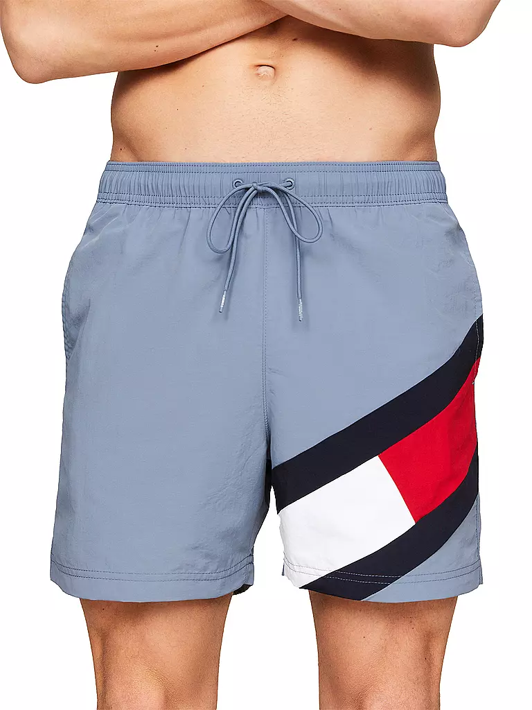 TOMMY HILFIGER Badeshorts Slim Fit hellblau