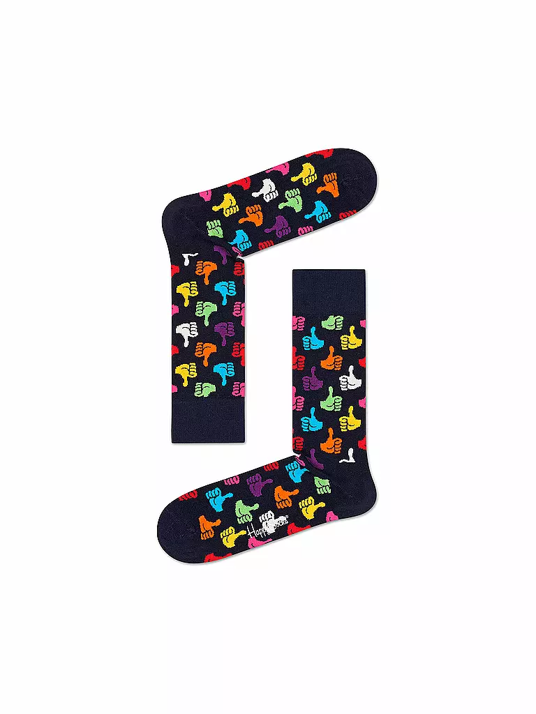 HAPPY SOCKS Damen Socken THUMBS UP 36-40 navy dunkelblau
