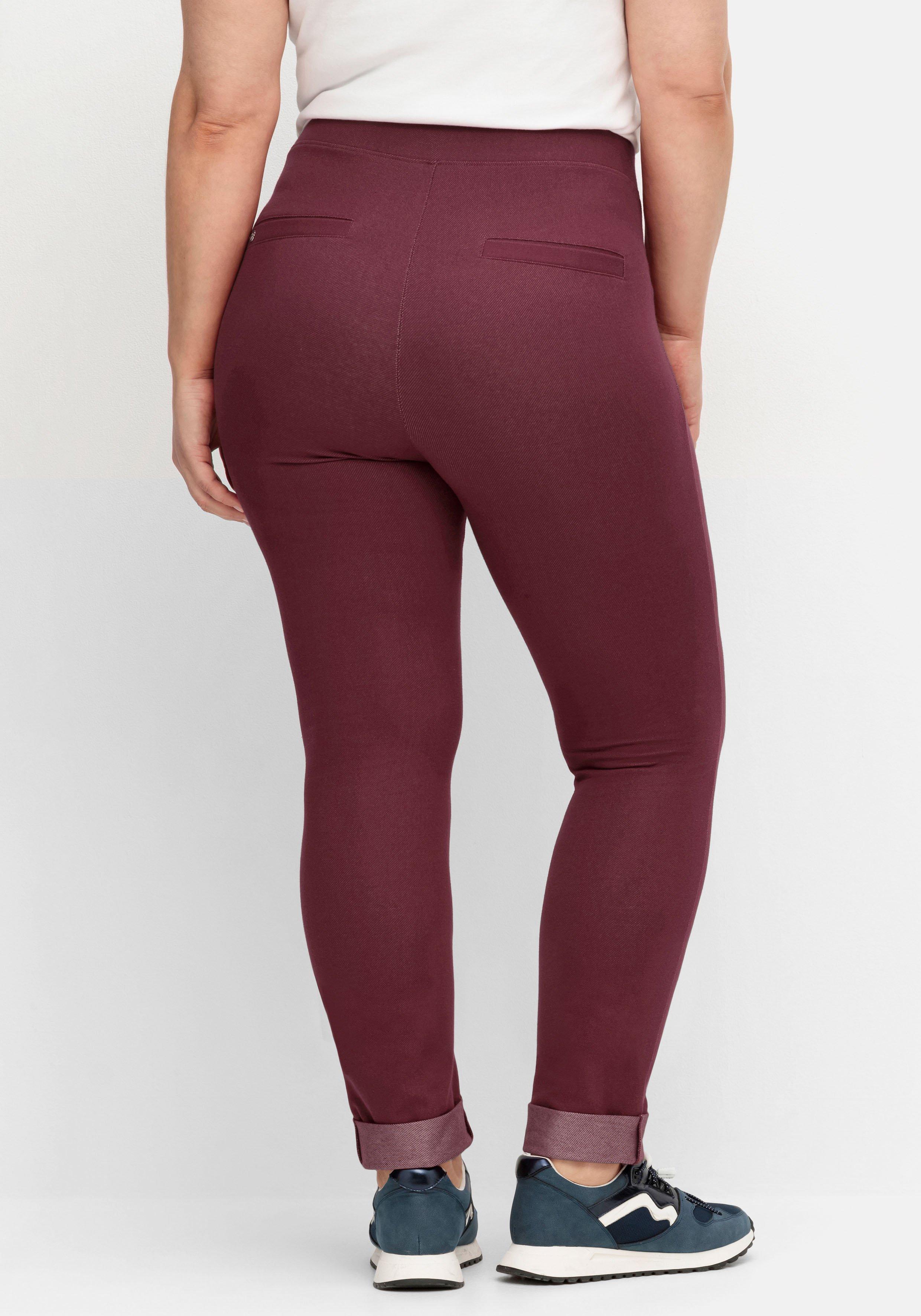Leggings mit fixiertem Aufschlag am Saum