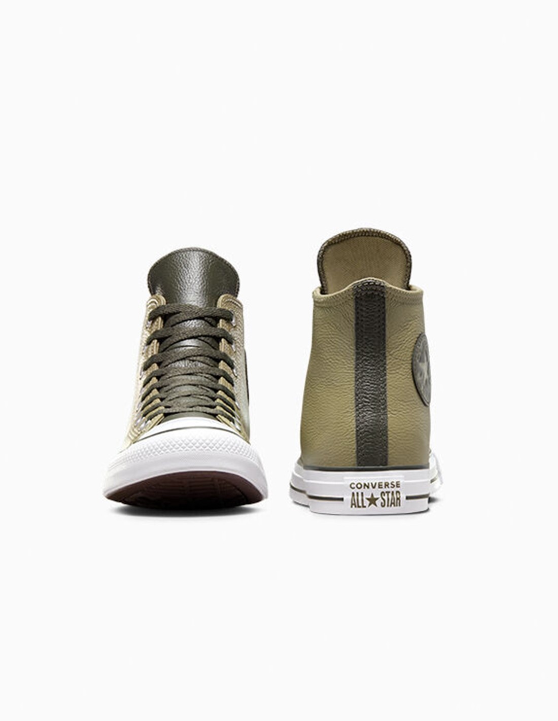 converse Sneakers Montantes Homme Ctas Hi Kaki Cuir