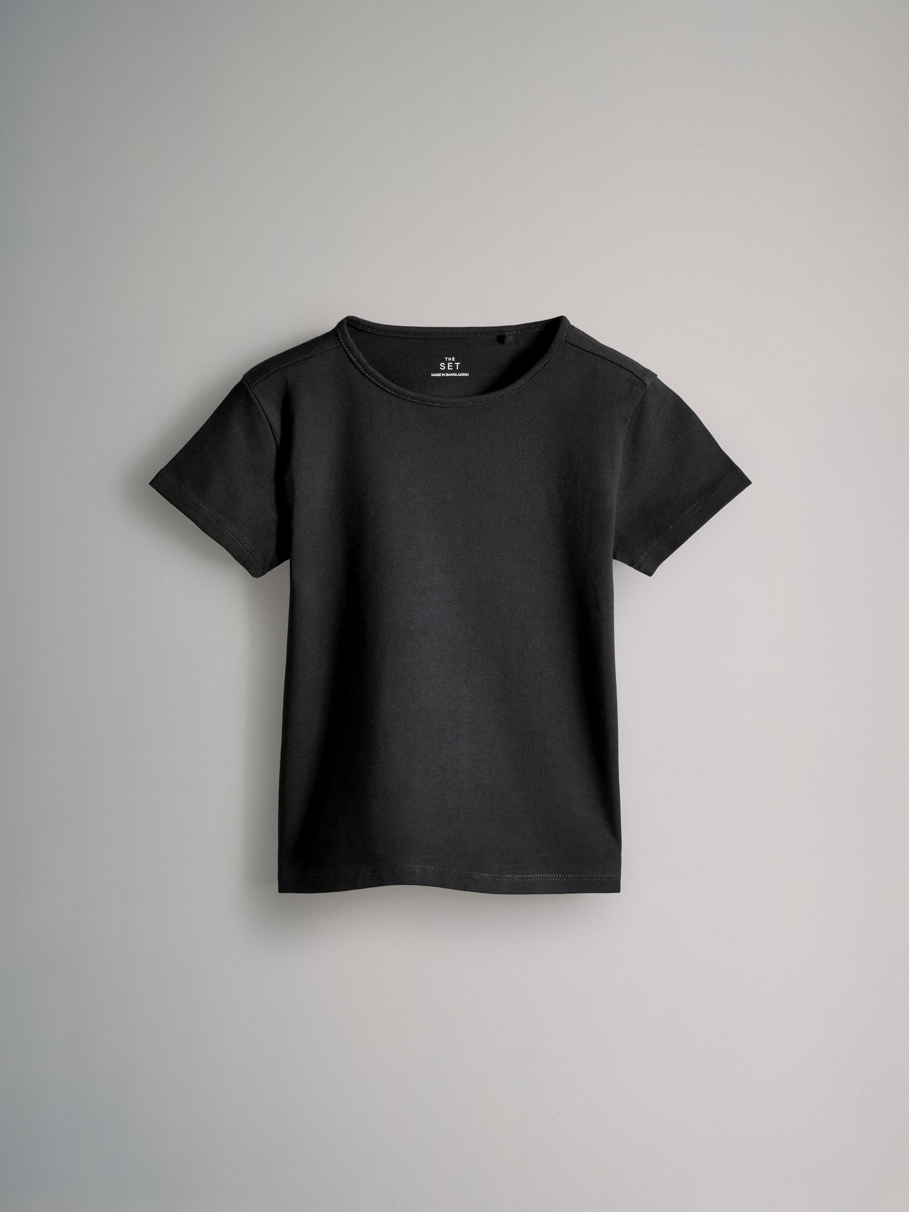 Zwart/bruin/crème/grijs gemêleerd - The Set 5 Pack Short Sleeve Crew Neck Cotton T-Shirts