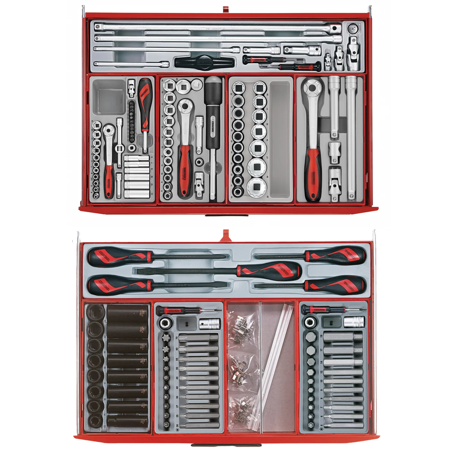 Conjunto de ferramentas manuais híbridas Teng Tools Mega Master de 1001 peças, preto - TCMM1001BK