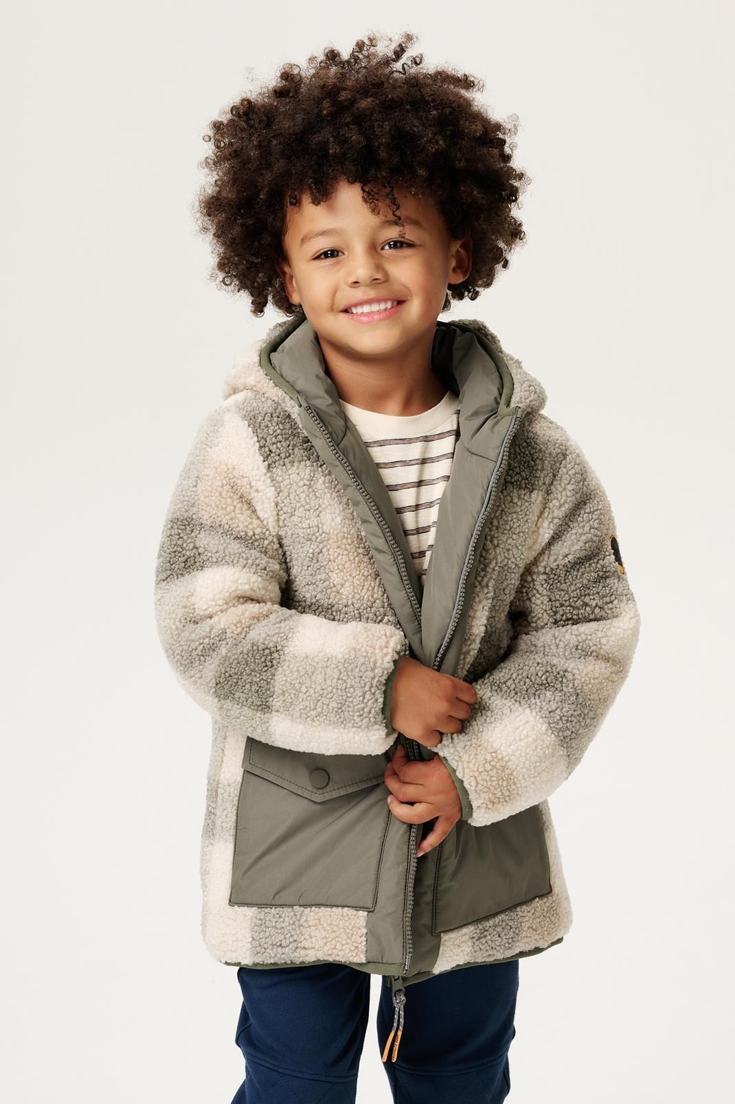 Noppies Kids Winterjas Loja - Reversible - Check Pattern Medium Green