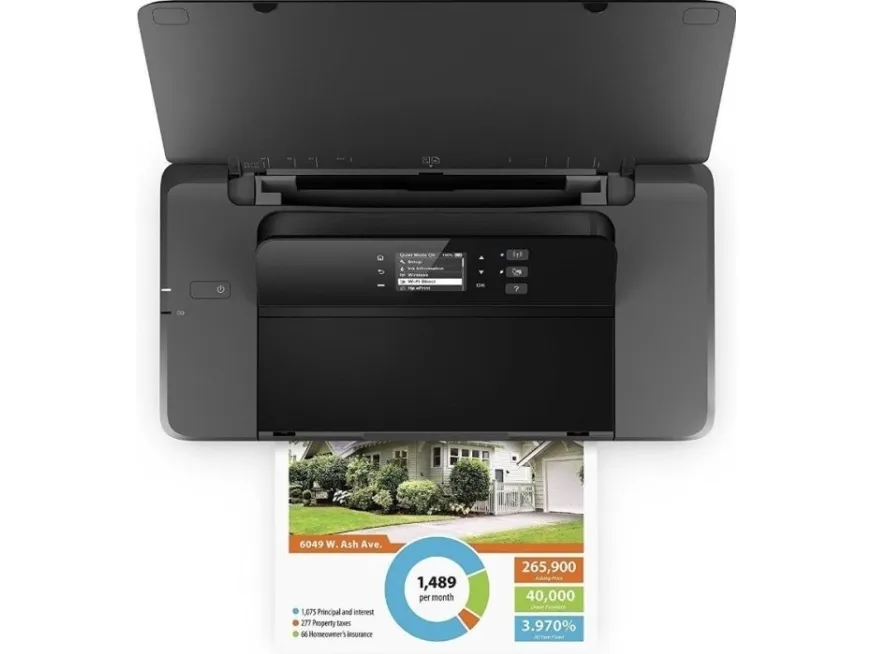 HP Officejet 200 Mobile Printer - Printer - farve - blækprinter - A4/Legal - 1200 x 1200 dpi - op til 20 spm (mono) / op til 19 spm (farve) - kapacitet: 50 ark - USB 2.0, USB vært, Wi-Fi