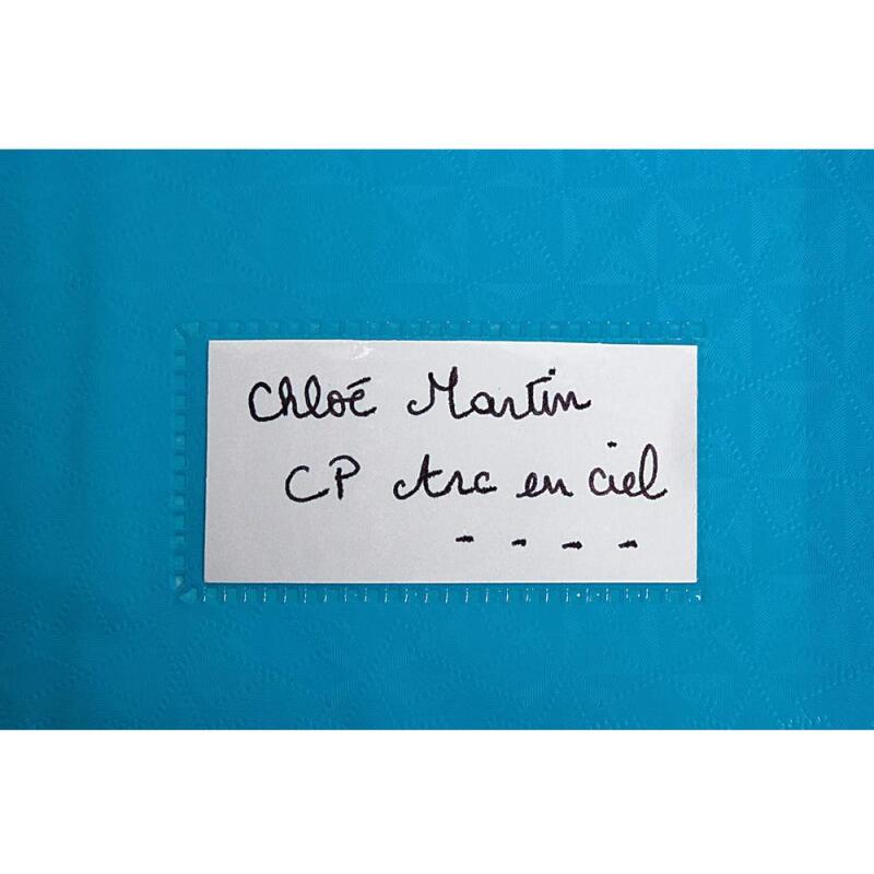Protège-cahiers grain losange PVC 18/100ème avec porte-étiquette 17x22 cm
