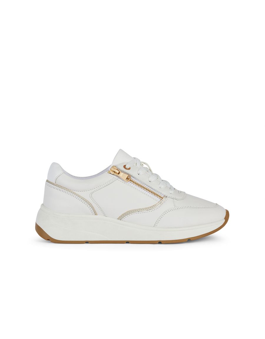 Baskets cuir blanc