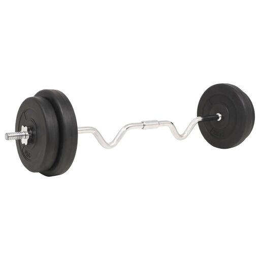 Vidaxl Mancuerna Super Curl Con Discos 30 Kg