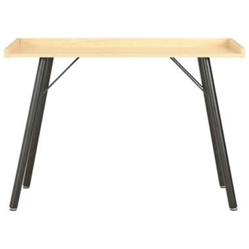 vidaXL - Computertafel - Zwart - Bewerkt hout