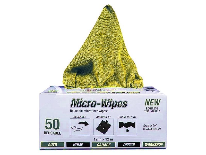 Haushaltsware Mikrofaser-Reinigungstuch Box, 50 Stück, Gelb Mikrofasertuch Set