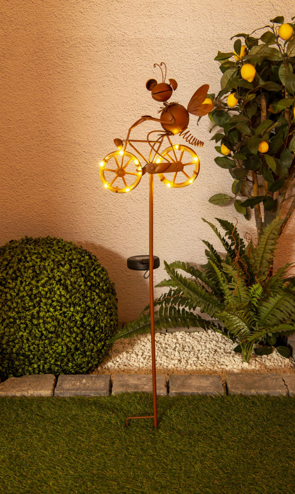 LED-Solar-Erdspieß - braun - 88 cm