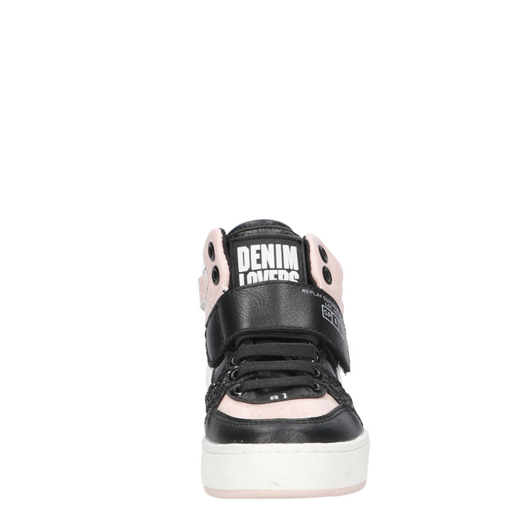 REPLAY Cobrasneakers zwart/roze