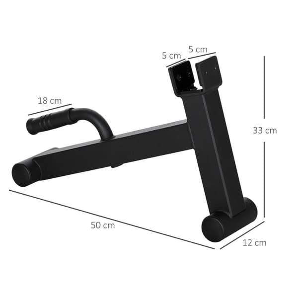 Barbell Jack Deadlift Jack med sklisikre grep markløft vektstang 50 x 12 x 33 cm svart